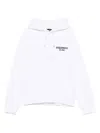 Dsquared2 Cotton White Hoodie With Subtle Logo Detail In Animal Print