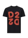 Dsquared2 Cotton White T-shirt In Black