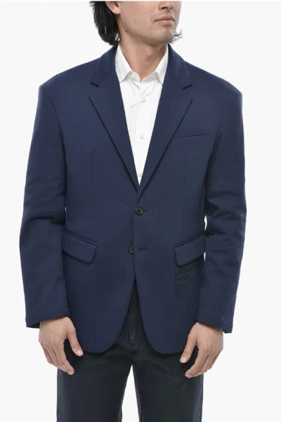 Dsquared2 Cotton-blend 2-button Blazer In Blue