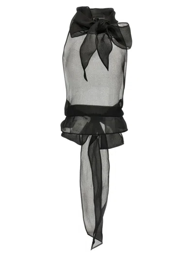 Dsquared2 'couture Bow' Top In Black