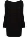 Dsquared2 Cowl-back Draped Minidress In Schwarz