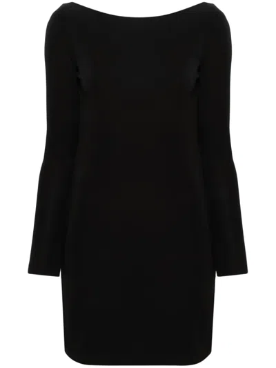 Dsquared2 Cowl-back Draped Minidress In Schwarz