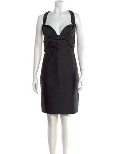 Pre-owned Dsquared2 Cowl Neck Knee-length Dress In Black