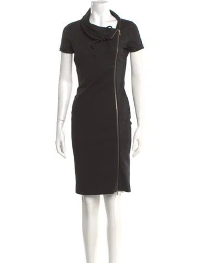 Pre-owned Dsquared2 Cowl Neck Knee-length Dress In Gray