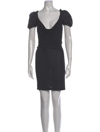 Pre-owned Dsquared2 Cowl Neck Knee-length Dress In Gray