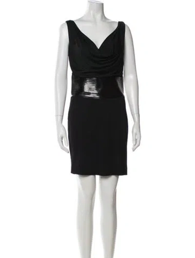 Pre-owned Dsquared2 Cowl Neck Mini Dress In Black