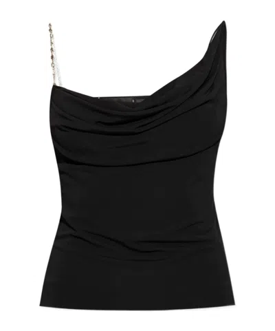 Dsquared2 Cowl-neck Sleeveless Top In Black