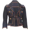 Dsquared2 Crab Denim Cropped Jacket In Blue