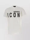 Dsquared2 White Crewneck T-shirt With Maxi Logo Print On The Front