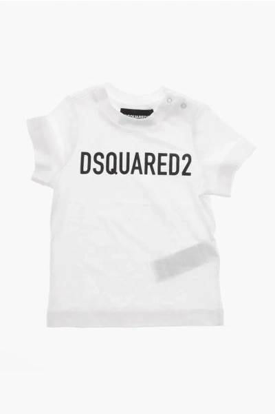 Dsquared2 Crew Neck Cotton T-shirt With Front Logo