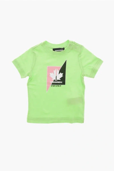 Dsquared2 Crew Neck Cotton T-shirt With Front Print