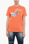 Dsquared2 Crew Neck Cotton T-shirt With Patches