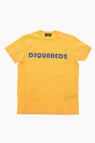 Dsquared2 Crew Neck Cotton T-shirt With Printed Logo