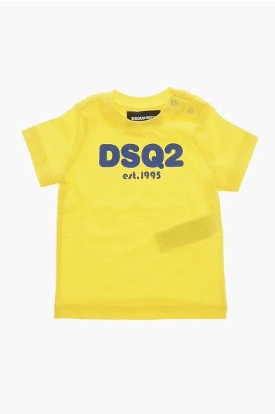 Dsquared2 Crew Neck Cotton T-shirt With Printed Logo