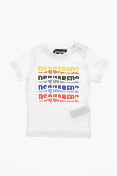 Dsquared2 Crew Neck Cotton T-shirt With Printed Logo