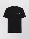 Dsquared2 Black Crew-neck T-shirt With Logo On The Front In Cotton Man In Black