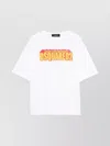 Dsquared2 Crew Neck Cracked Effect Graphic Print In White