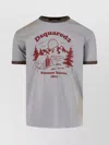 Dsquared2 Crew Neck Graphic Print Contrast Trim