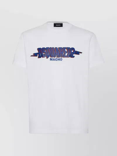 DSQUARED2 CREW NECK GRAPHIC PRINT LIGHTWEIGHT JERSEY T-SHIRT
