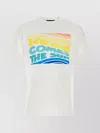 Dsquared2 Crew Neck Graphic Print Short Sleeves T-shirt In White