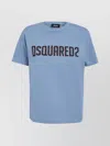 Dsquared2 Crew Neck Graphic Print Short Sleeves Top In Blue