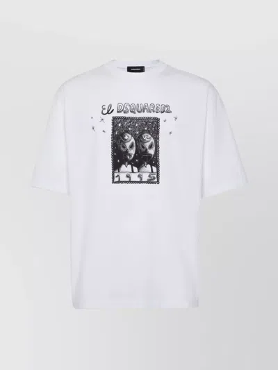 DSQUARED2 CREW NECK GRAPHIC PRINT T-SHIRT