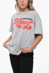 Dsquared2 Crew Neck Honey Cotton Blend T-shirt In Grey