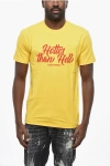 Dsquared2 Crew Neck Hotter Than Hell T-shirt With Print In Yellow