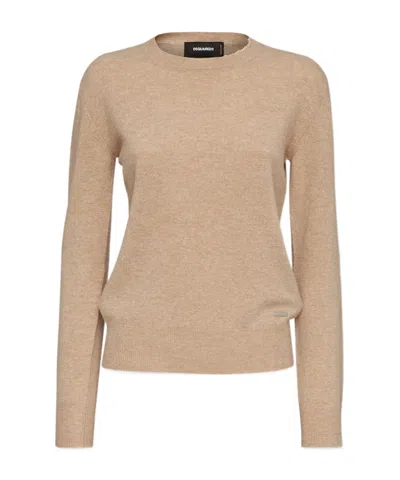 Dsquared2 Crew-neck Jumper In Nude