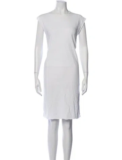Pre-owned Dsquared2 Crew Neck Knee-length Dress In White