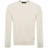 Dsquared2 Crew Neck Knit Jumper Off White In White