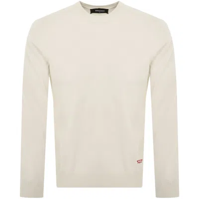 Dsquared2 Crew Neck Knit Jumper Off White