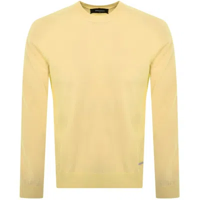 Dsquared2 Crew Neck Knit Jumper Yellow