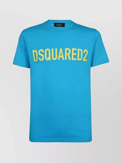 Dsquared2 Crew Neck Lightweight T-shirts In Blue