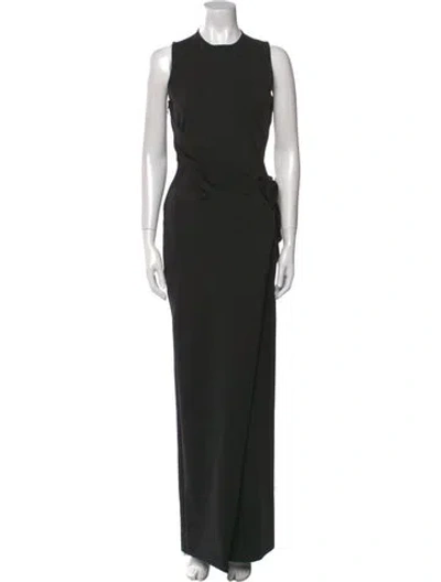 Pre-owned Dsquared2 Crew Neck Long Dress In Black