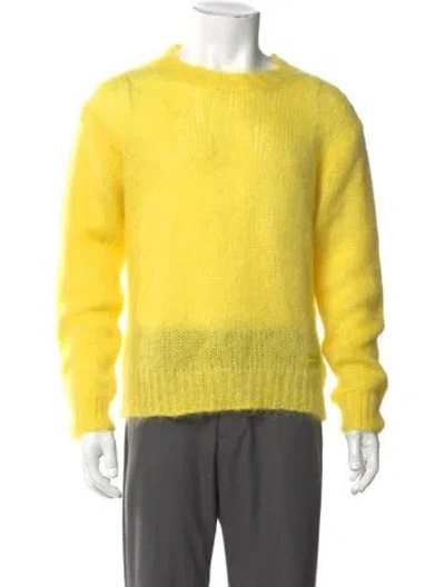 Pre-owned Dsquared2 Crew Neck Long Sleeve Pullover In Yellow