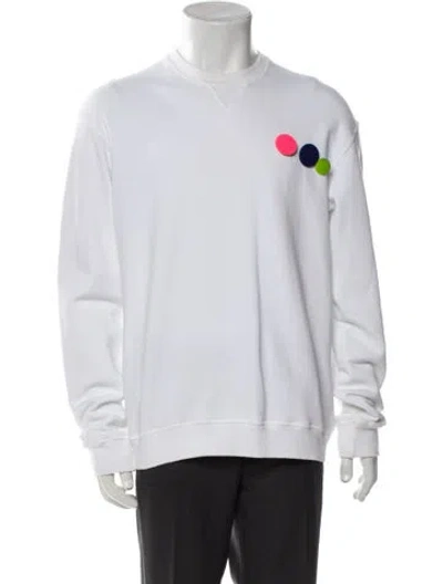 Pre-owned Dsquared2 Crew Neck Long Sleeve Sweatshirt In White