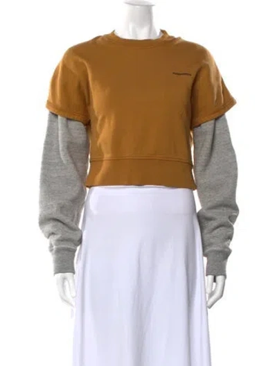 Pre-owned Dsquared2 Crew Neck Long Sleeve Top In Brown
