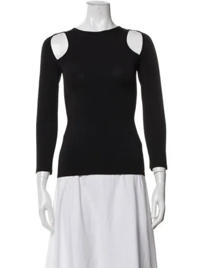 Pre-owned Dsquared2 Crew Neck Long Sleeve Top W/ Tags In Black