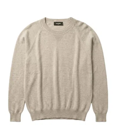 Dsquared2 Crew Neck Long-sleeved Sweatshirt In Brown