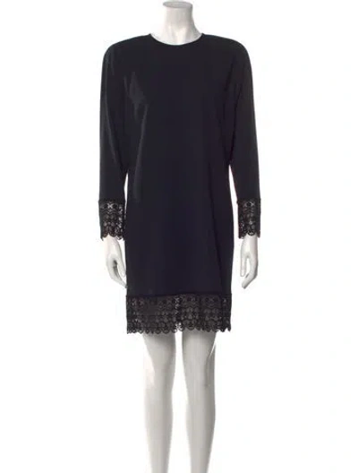 Pre-owned Dsquared2 Crew Neck Mini Dress In Black