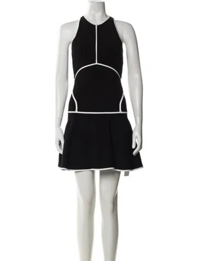 Pre-owned Dsquared2 Crew Neck Mini Dress In Black