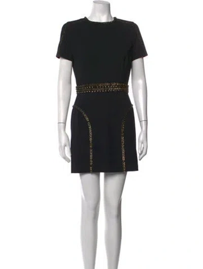 Pre-owned Dsquared2 Crew Neck Mini Dress In Black