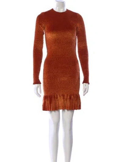 Pre-owned Dsquared2 Crew Neck Mini Dress In Orange