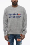 Dsquared2 Crew Neck Out Of Here Brushed Cotton Sweatshirt
