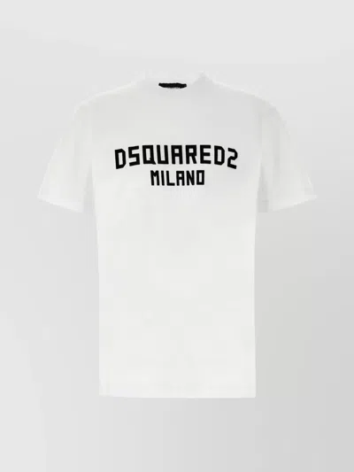 Dsquared2 Crew Neck Regular Fit T-shirt In White