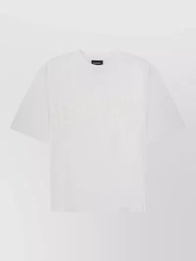 Crew Neck Short Sleeve Cotton Logo T-shirt from The Fashion Square