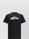 Dsquared2 Short Sleeve Cotton T-shirt With Bold Logo Print In Black
