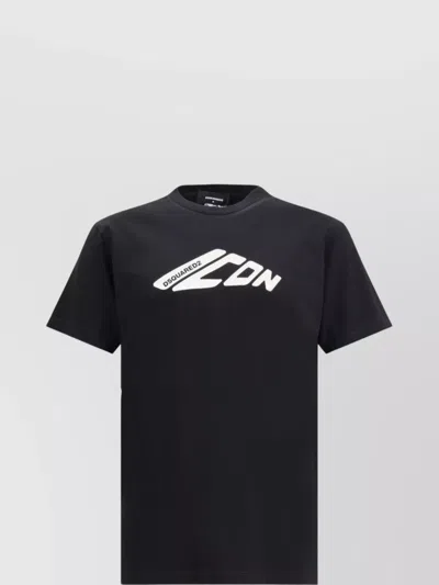 DSQUARED2 CREW NECK SHORT SLEEVE FITTED T-SHIRT