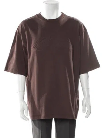Pre-owned Dsquared2 Crew Neck Short Sleeve T-shirt In Brown